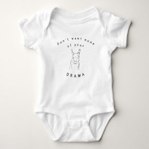 Llama Drama B Baby Bodysuit