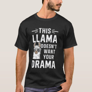 Llama Drama Funny Alpaca Animal Lover Gift T-Shirt