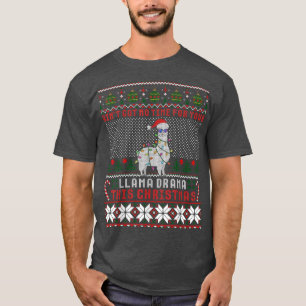 Llama Drama Funny Ugly Christmas Sweater T-shirt32