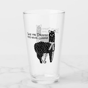 Llama Drama Glass