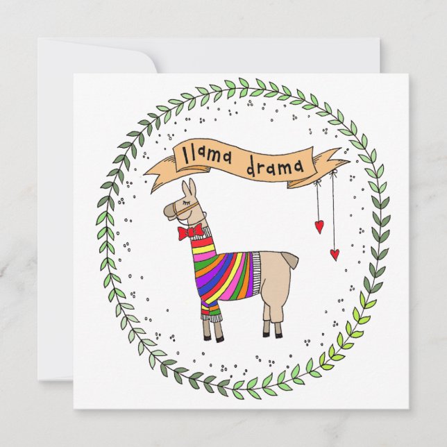 Llama Drama Illustration (Front)