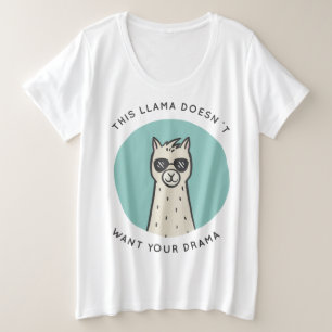 Llama Drama Plus Size T-Shirt