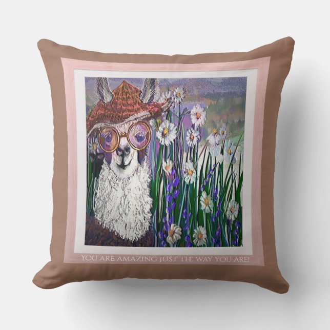 Llama, Dressed Up and Free Cushion (Front)
