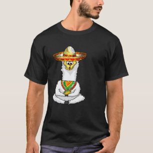 Llama Eating Taco Cool Mexican Alpaca T-Shirt