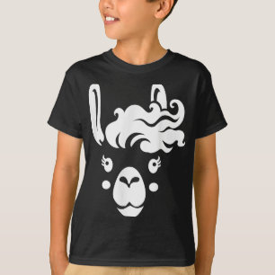 Llama Face Eyelashes Halloween Costume Hairstyle T-Shirt