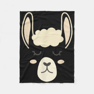 Llama Face Funny Halloween Costume Alpacas  Fleece Blanket
