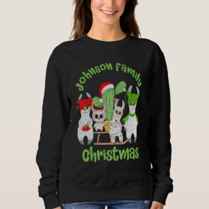 Llama Family Men Women and Kids Johnson Family Chr Sweatshirt