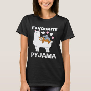 Llama Favourite Pyjama  Women Alpaca T-Shirt