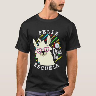 Llama Feliz 101 dias de escuela  101 days of schoo T-Shirt