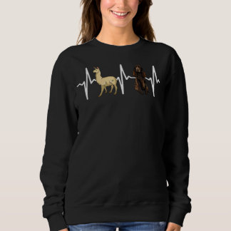 Llama Field Spaniel Heartbeat Dog Sweatshirt