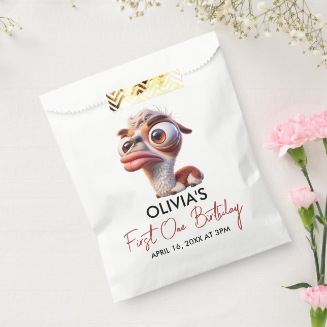 Llama Fiesta Funny Caricature 1st Birthday Favour Bags (Sealed)