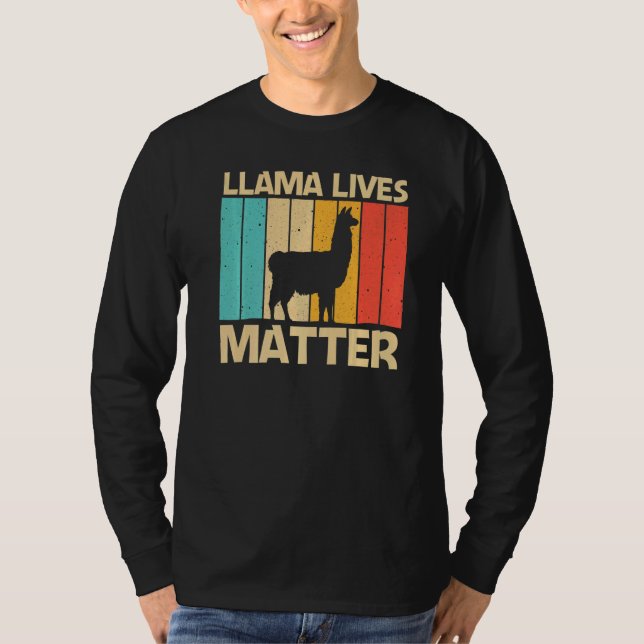 Llama For Men Women Alpaca Farming Zookeeper Peruv T-Shirt (Front)
