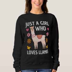 Llama For Women Girls Llama Farm Animal Sweatshirt