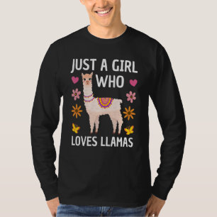 Llama For Women Girls Llama Farm Animal T-Shirt