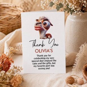 llama funny Caricatures Mexican 1st Birthday Thank You Card