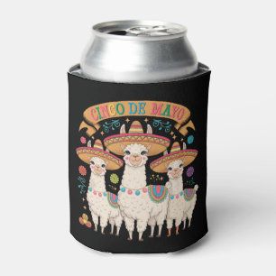 Llama Funny Cinco De Mayo Fiesta Party Can Cooler