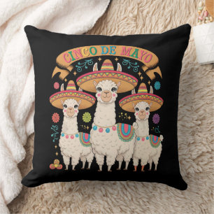Llama Funny Cinco De Mayo Fiesta Party Cushion