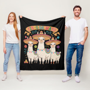 Llama Funny Cinco De Mayo Fiesta Party Fleece Blanket