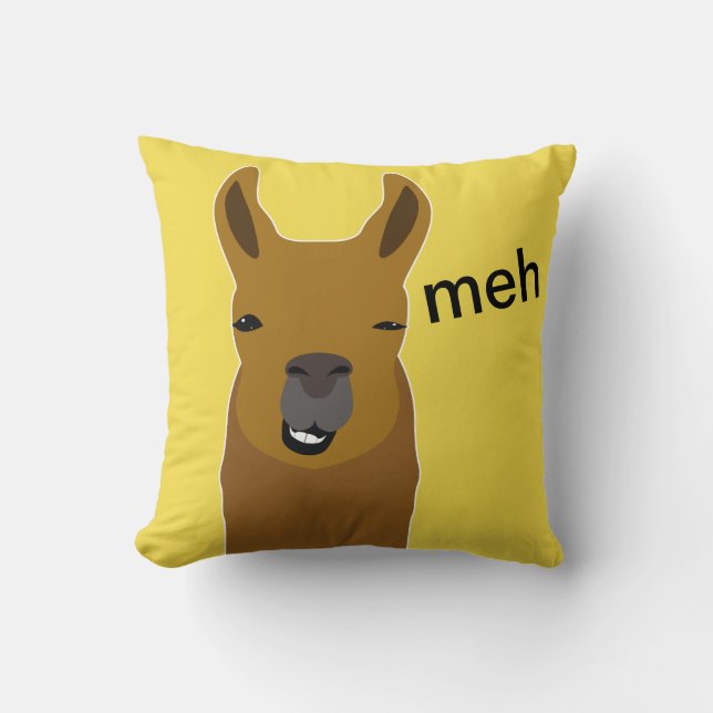 Llama Funny Face Cushion (Front)