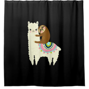 Llama Gift   Cute Llama & Sloth, Best Friends Shower Curtain