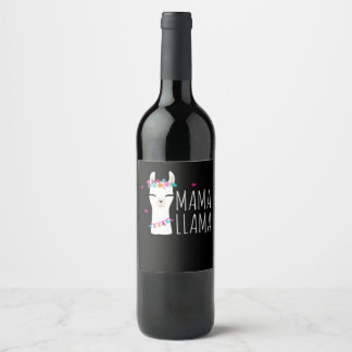 Llama Gift | Mama Llama Wine Label