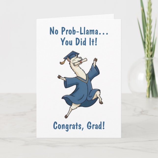Llama Graduation Card (Front)
