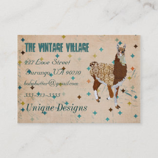 Llama Grunge Business Card