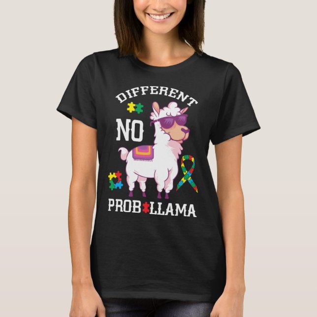 Llama has no problem with puzzling T-Shirt (Front)