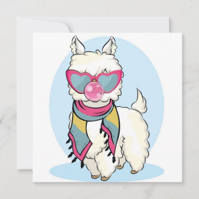 Llama Holiday Card (Front)
