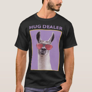 Llama Hug Dealer Humour Pun Adult Graphic T-Shirt