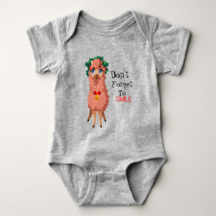 llama in Christmas     Baby Bodysuit