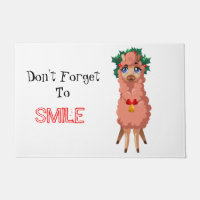 llama in Christmas Doormat