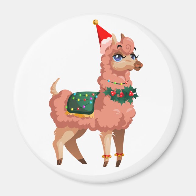 llama in Christmas     Magnet (Front)