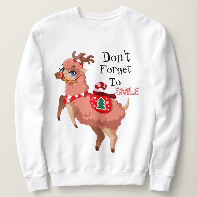 llama in Christmas        Sweatshirt (Design Front)