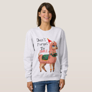 llama in Christmas Sweatshirt