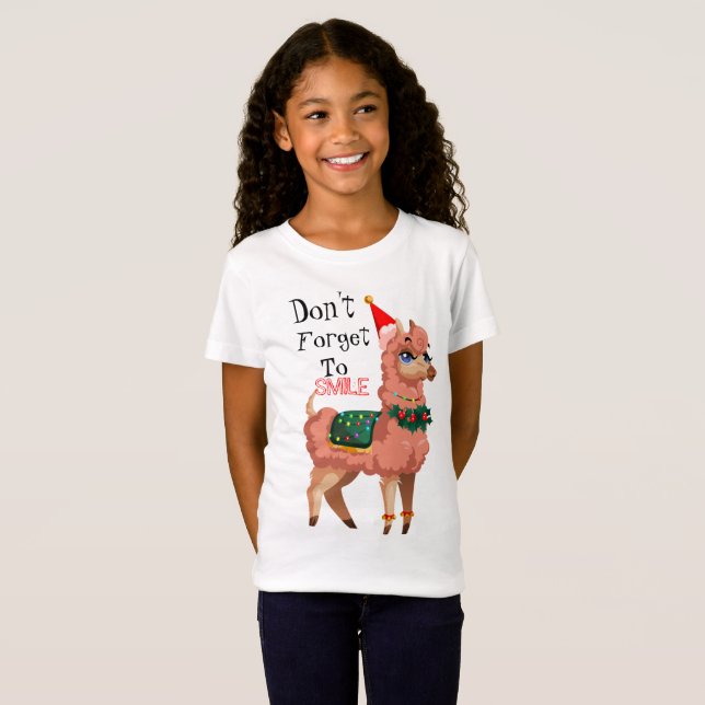 llama in Christmas    T-Shirt (Front Full)