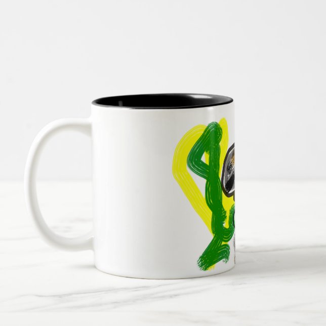 Llama Joy cute Two-Tone Coffee Mug (Left)