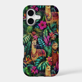 Llama Jungle Dreams Seamless Surface Pattern