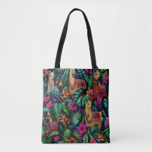 Llama Jungle Dreams Seamless Surface Pattern