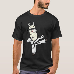 Llama Karate Teacher Taekwondo Sensei Lover Idea T-Shirt
