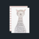 Llama Kids Birthday | Alpaca Farm Animal Party Invitation<br><div class="desc">Sweet watercolor llama invitation for a joyful kids celebration! This charming alpaca style character with closed eyes and a happy smile brings a whimsical boho feel to any birthday theme. Personalize the text for any age and party details. Perfect for animal themed birthdays, “No Drama Llama” events, preschool parties, and...</div>