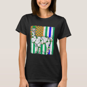 Llama Leprechaun Irish USA Police Flag Cop St Patr T-Shirt