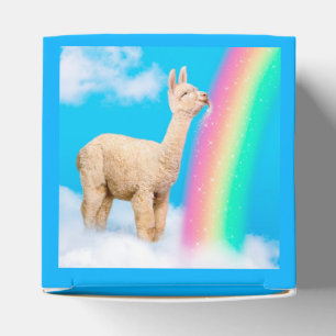 Llama Licking Rainbow Favour Box