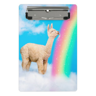 Llama Licking Rainbow Mini Clipboard