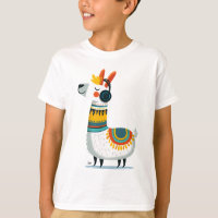 Llama Listening to Music – Cute Animal kid's
