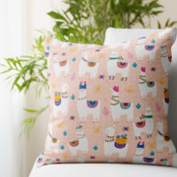 Llama Llama Cute Llama Pattern on Pink