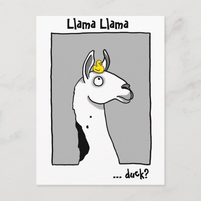 Llama Llama duck Postcard (Front)