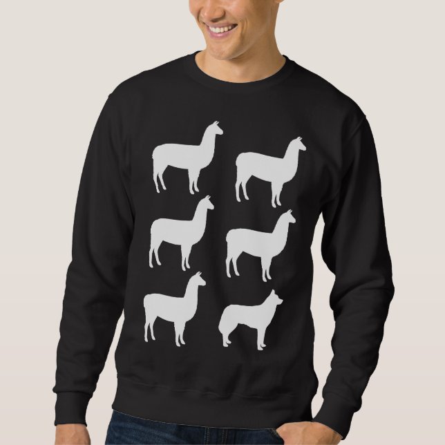 Llama Llama Llama Husky Sweatshirt (Front)