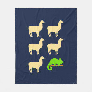 Llama Llama Llama Llama Llama Chameleon Fleece Blanket