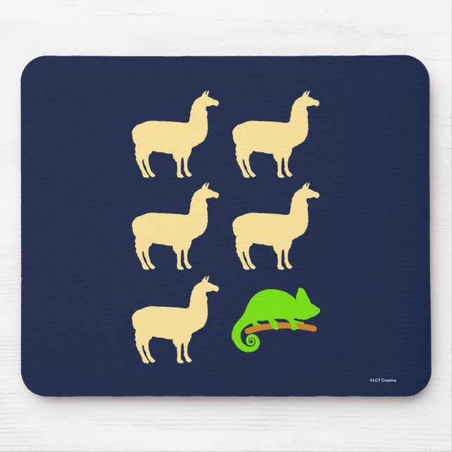 Llama Llama Llama Llama Llama Chameleon Mouse Pad (Front)